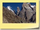 Nameless Tower and Trango group seen